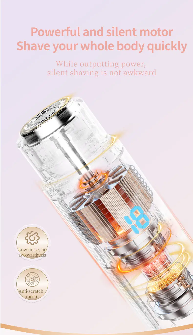 Cross-Border Electric Shaver with Display Screen, Private Area Hair Removal Device for Women, Pubic Hair Trimming and Shaving Instrument, New Model from the Manufacturer — feature 15