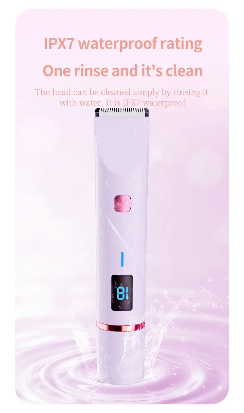 Cross-Border Electric Shaver with Display Screen, Private Area Hair Removal Device for Women, Pubic Hair Trimming and Shaving Instrument, New Model from the Manufacturer — feature 19