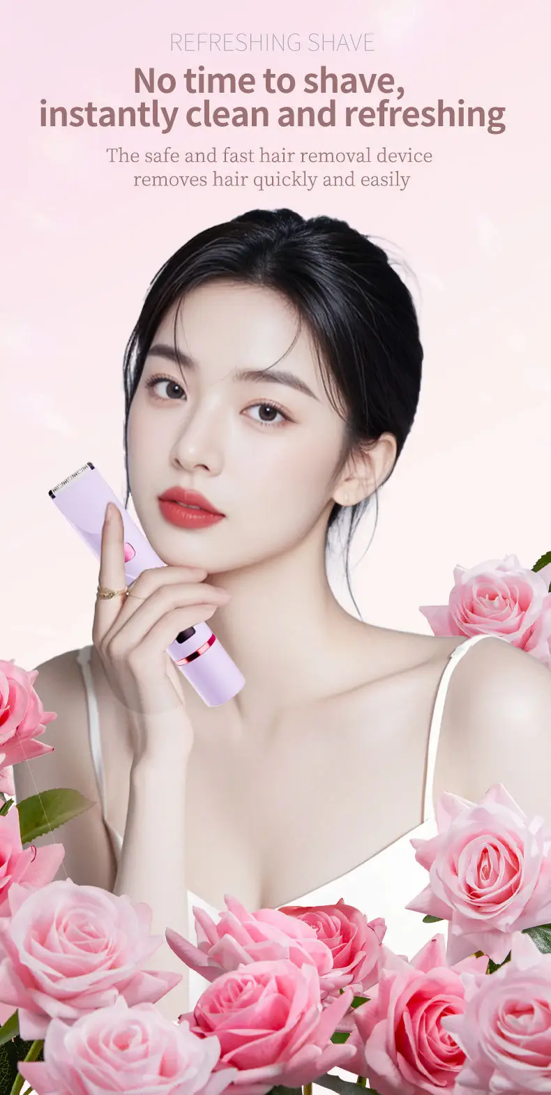 Cross-Border Electric Shaver with Display Screen, Private Area Hair Removal Device for Women, Pubic Hair Trimming and Shaving Instrument, New Model from the Manufacturer — feature 3