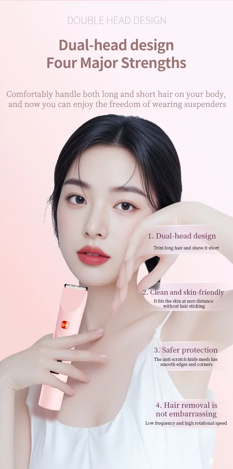 Cross-Border Electric Shaver with Display Screen, Private Area Hair Removal Device for Women, Pubic Hair Trimming and Shaving Instrument, New Model from the Manufacturer — feature 5