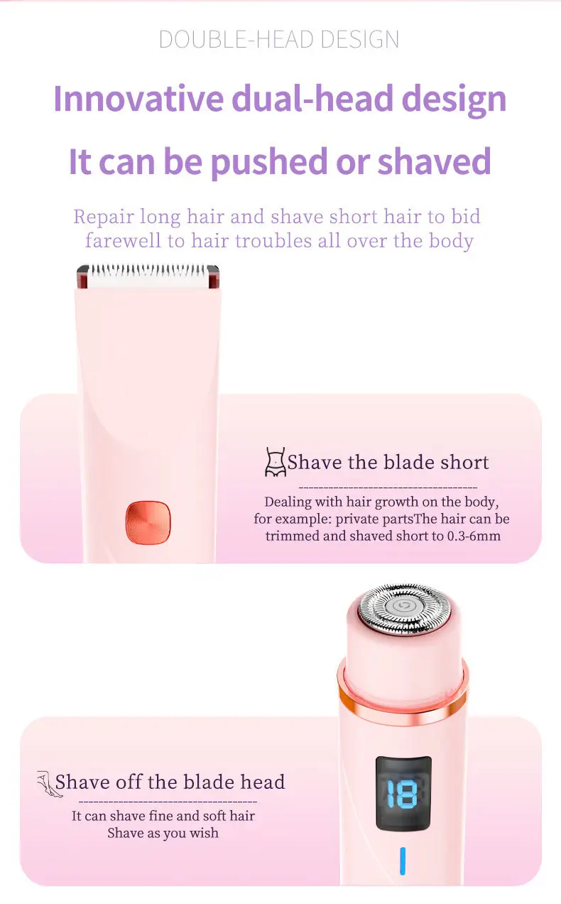 Cross-Border Electric Shaver with Display Screen, Private Area Hair Removal Device for Women, Pubic Hair Trimming and Shaving Instrument, New Model from the Manufacturer — feature 7