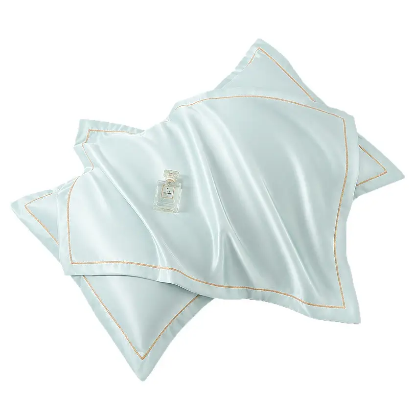 Three Squirrels Washed Silk Ice Silk Pillowcase Summer Single Cool Ice Silk Pillow Cover Cool Solid Color Pillowcase — feature 2