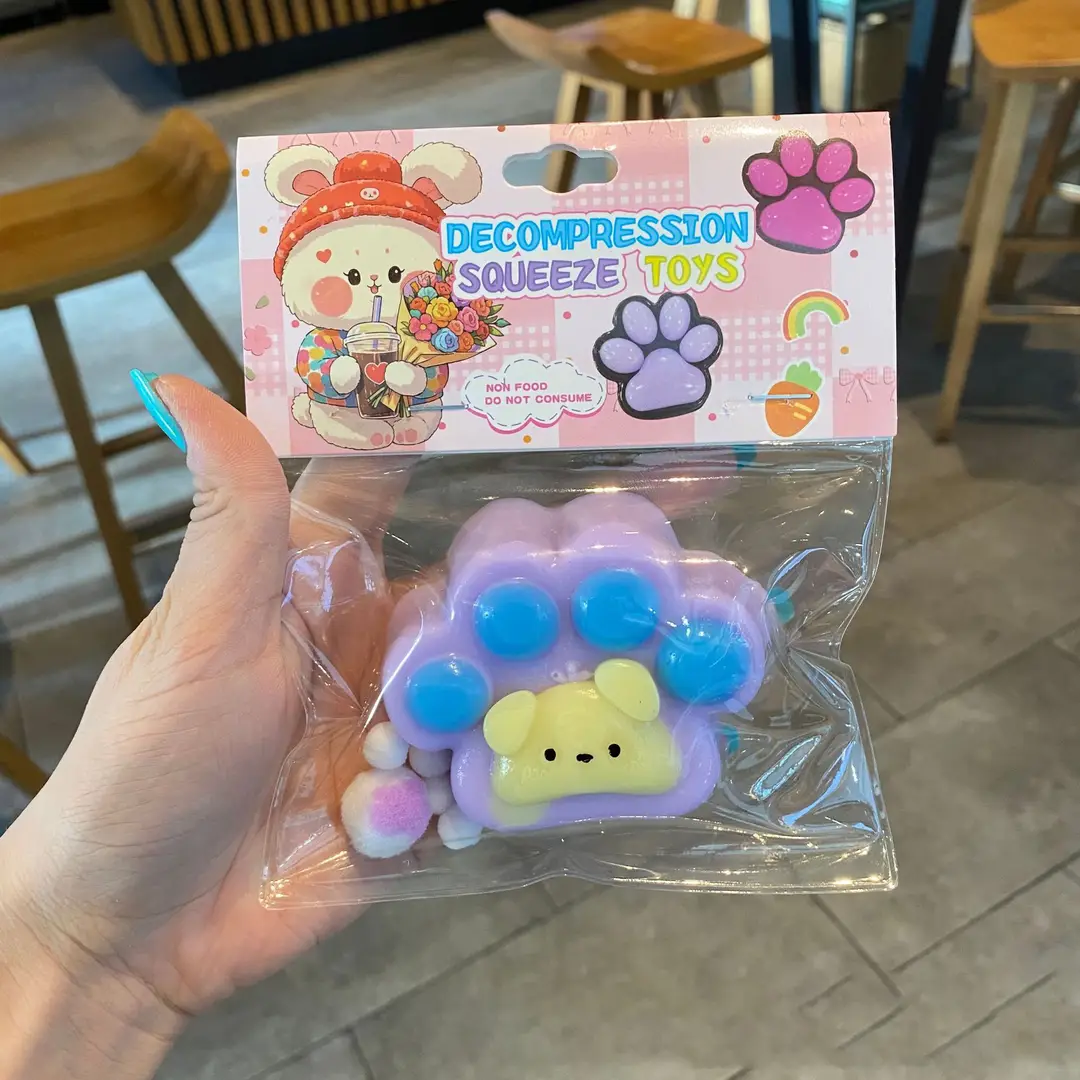Trendy Stress-Relief Colorful Smiley Face Simulation Steamer Bun Squishy Toy Cute Emoji Quick Rebound Food Toy Bun
