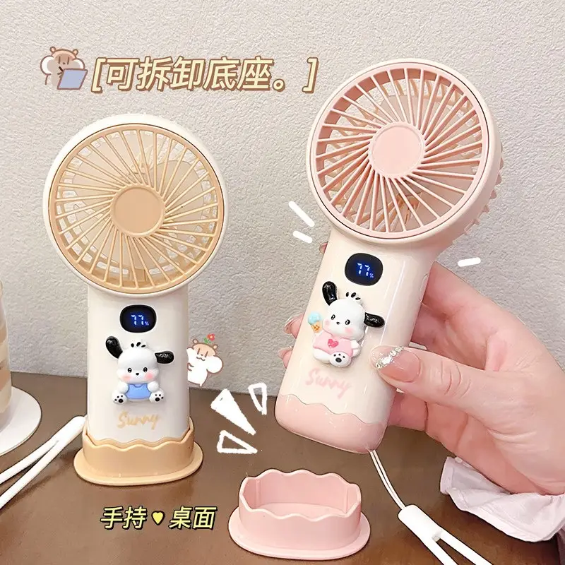 Cute Little Fan, Handheld Fan, Small Electric Fan, Mini Fan for Students, Silent for Class Use, USB Rechargeable Model