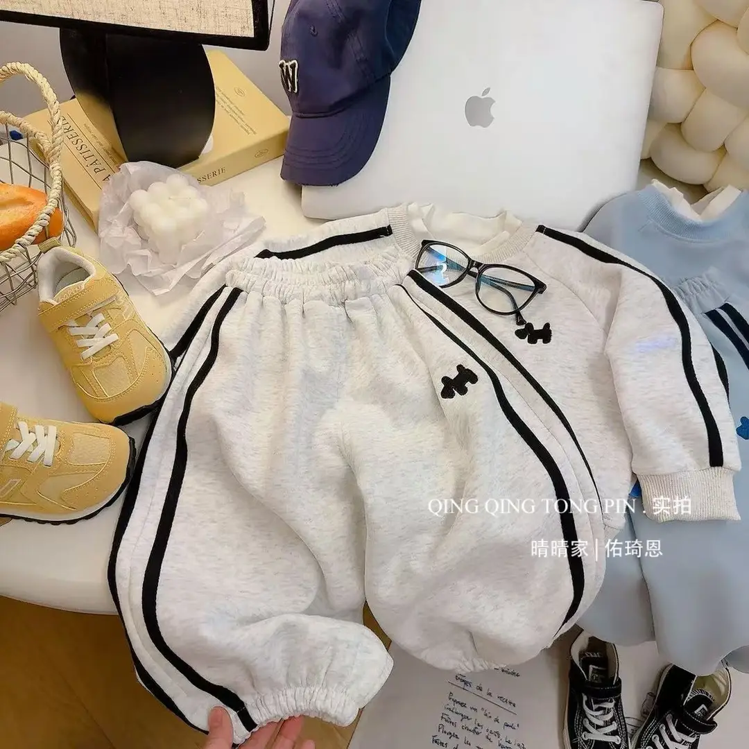 Embroidery Set: Children's Faux Two-Piece Sweatshirt Set 2026 Spring and Autumn New Loose-Fit Trendy Top — feature 4
