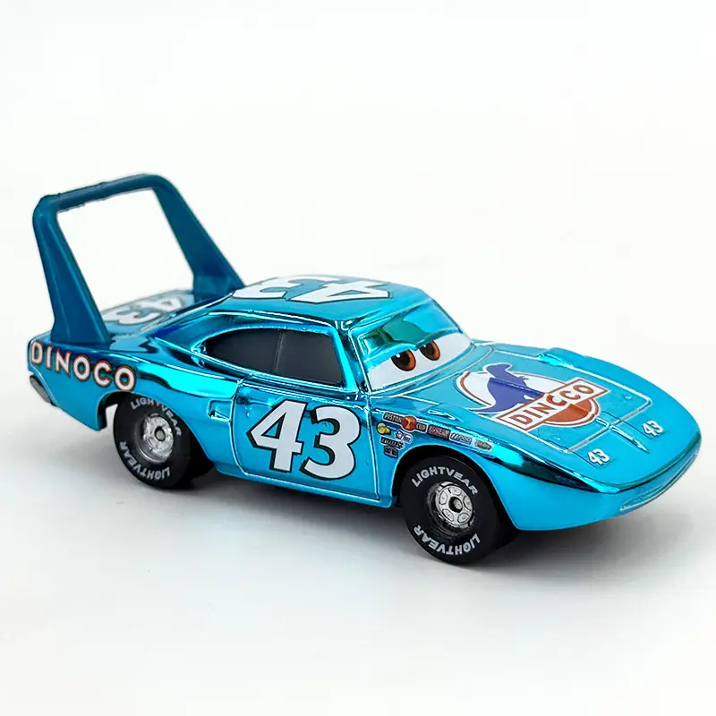 【Direct from Manufacturer】Cars Lightning Mcqueen Alloy Car No. 43 Electroplated Toy Car Model