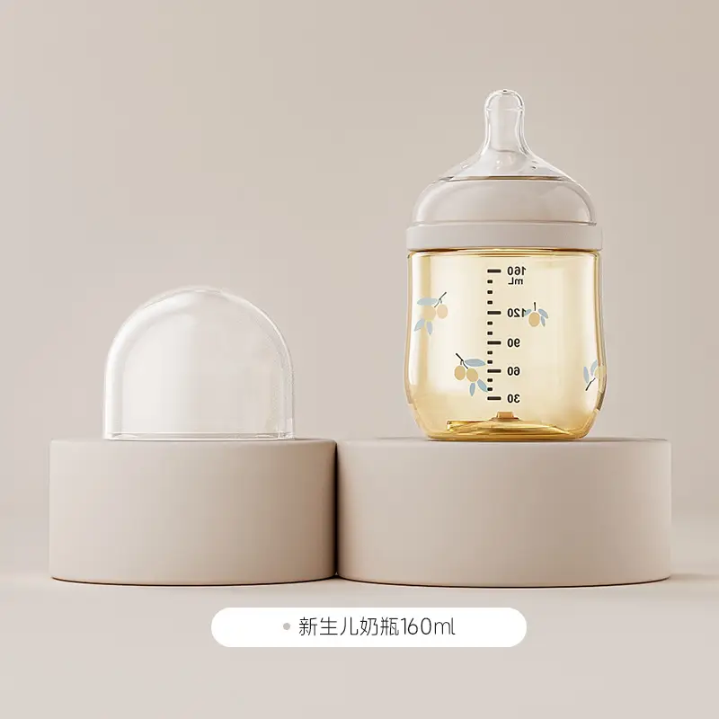 Newborn Baby Bottle Ppsu0-6 Months Baby Bottle Anti-Fall 1 Year Old Baby Anti-Flatulence Bottle Gift Box Wholesale