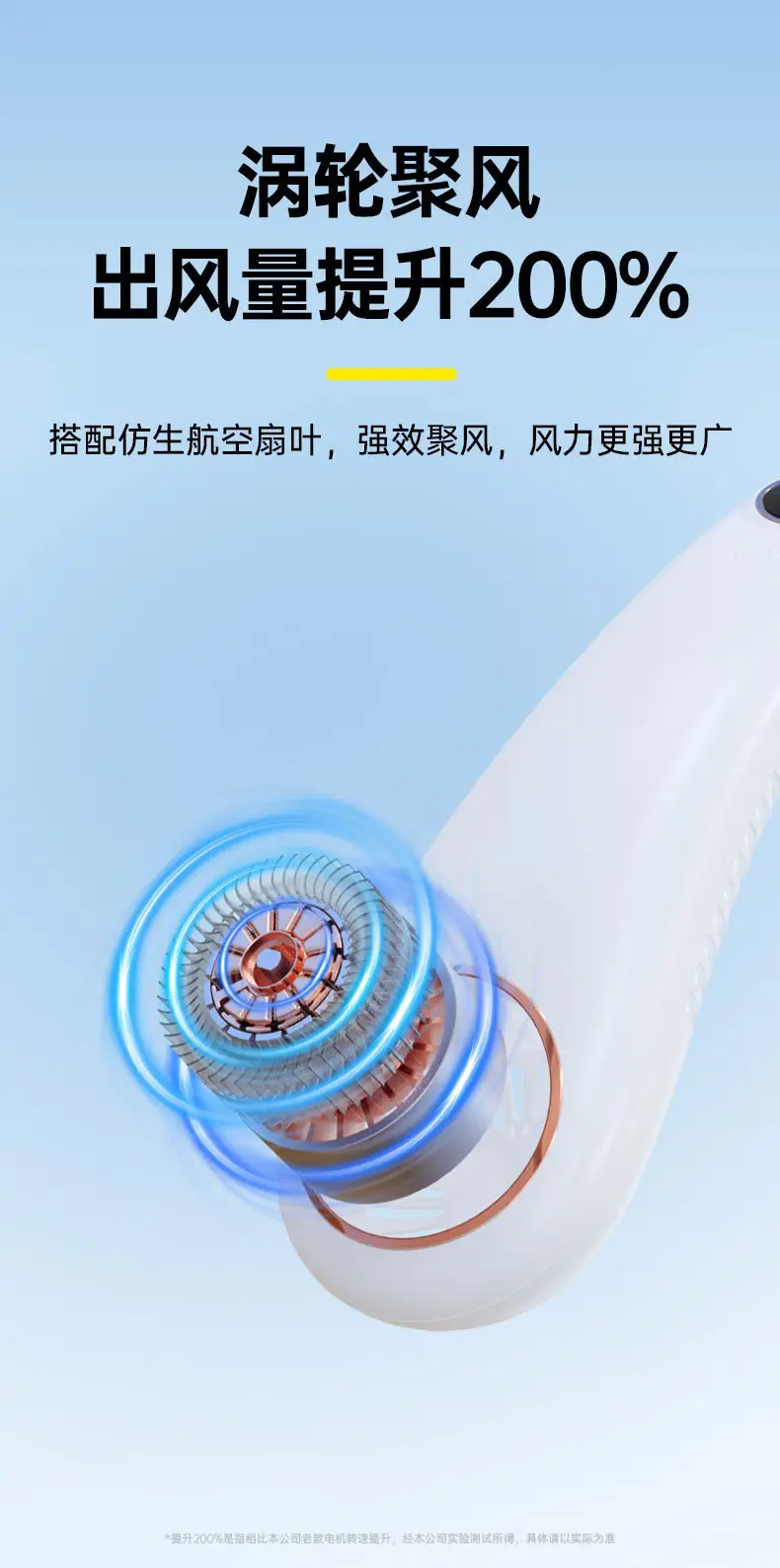 Bladeless Neck Fan with Five-Speed Strong Wind, Silent Summer Portable Bladeless Outdoor Fan, USB Rechargeable — feature 13