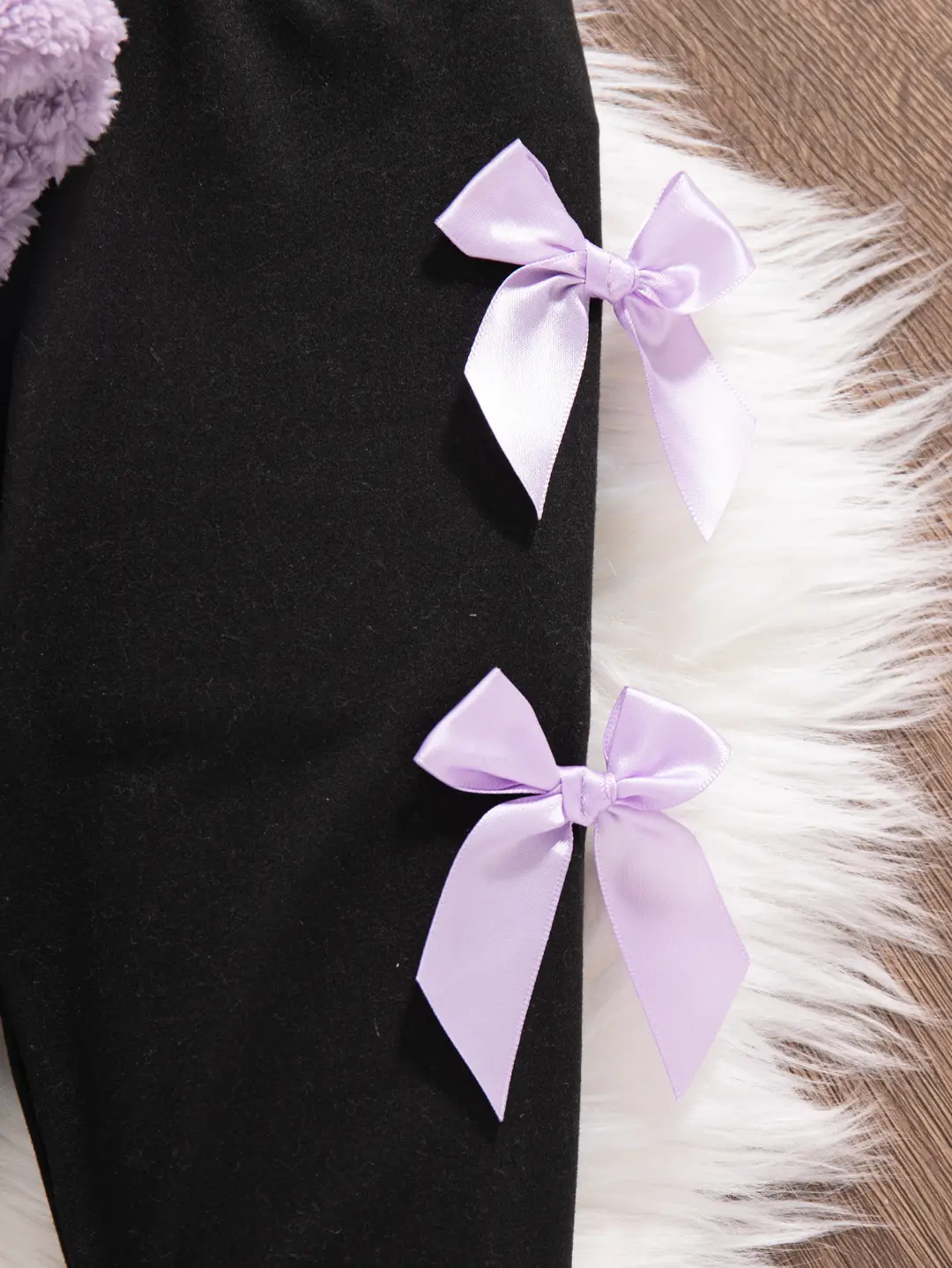 Cross-Border Autumn and Winter Baby Hooded 2026 Warm Plush Pink Long-Sleeve Hooded Top + Black Pants Wholesale — feature 19