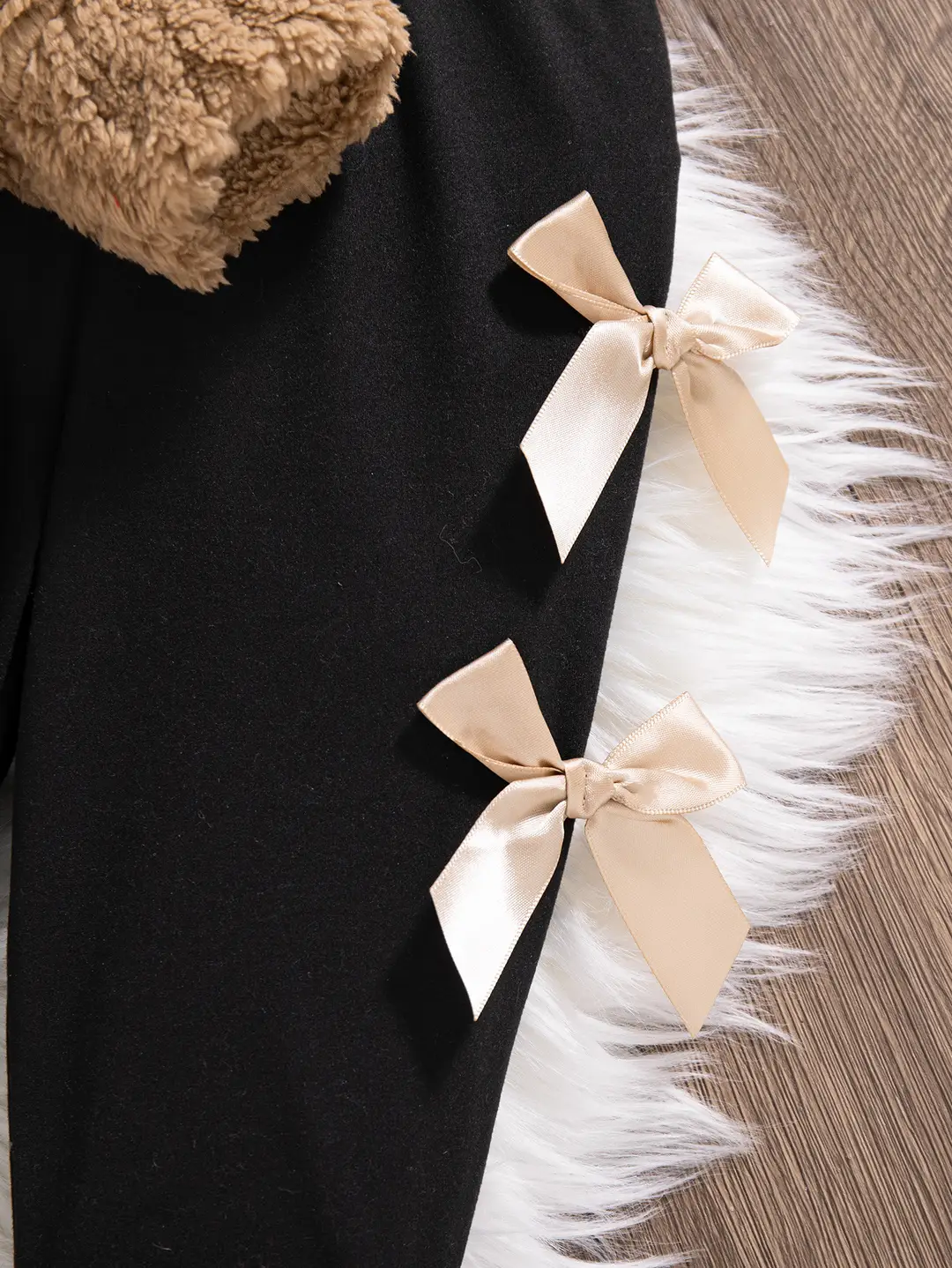 Cross-Border Autumn and Winter Baby Hooded 2026 Warm Plush Pink Long-Sleeve Hooded Top + Black Pants Wholesale — feature 28