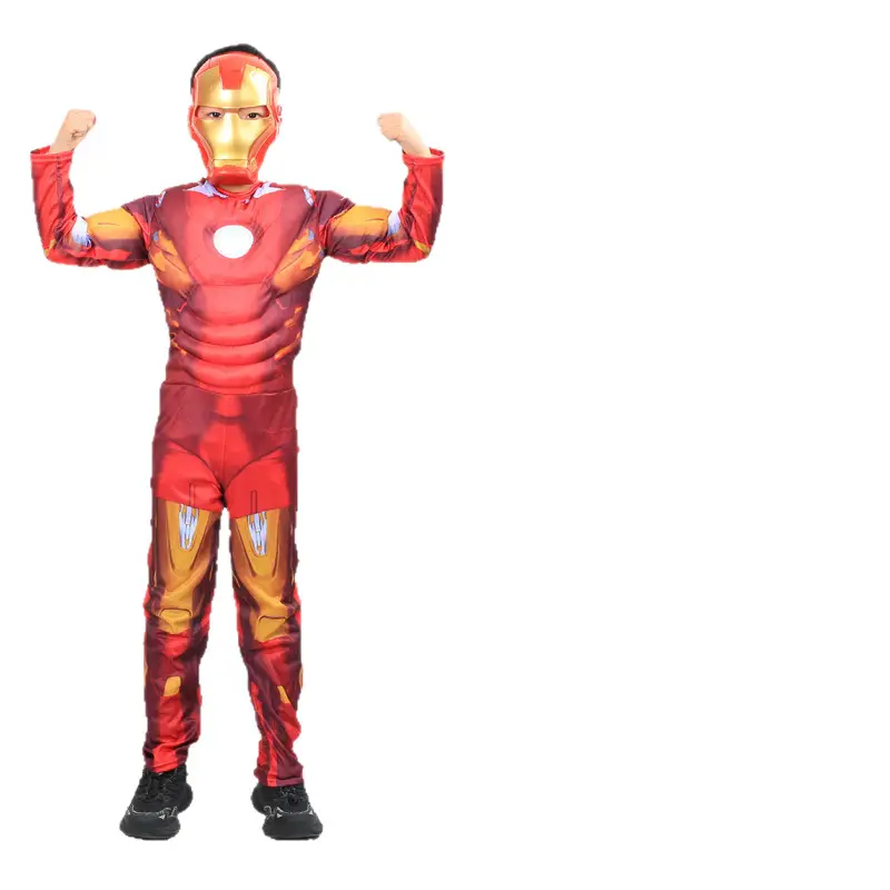 Halloween Captain America Spider-Man Hulk Wolverine Muscle Kidsren's Performance Cosplay Stage Costumes