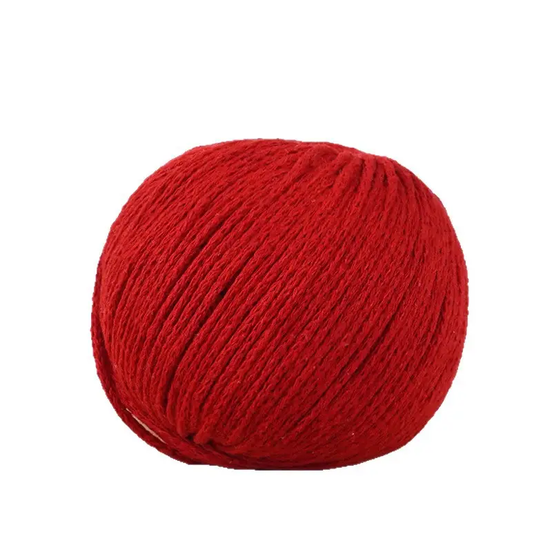 2mm Hollow Cotton Thread for Handmade DIY Crochet Hollow-Out Beach Bags, Special Material 2mm Round Yarn Ball