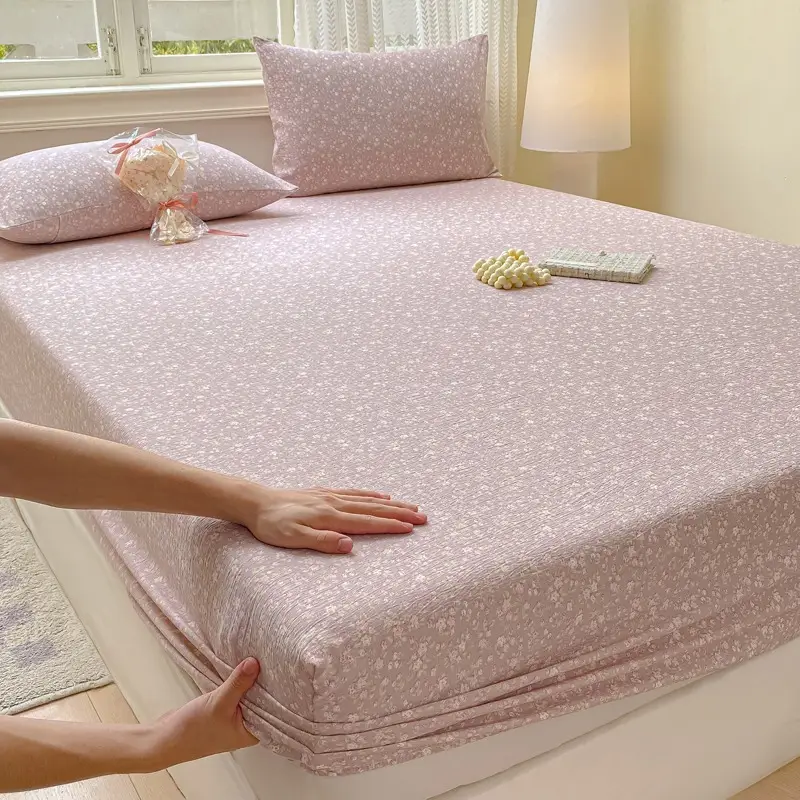 Class a Maternal and Infant Grade Double-Layer Gauze Fitted Sheet Set, Three-Piece Set, Pure Cotton Feel, All-Season Mattress Protector, Full-Cover Bed Cover — feature 20