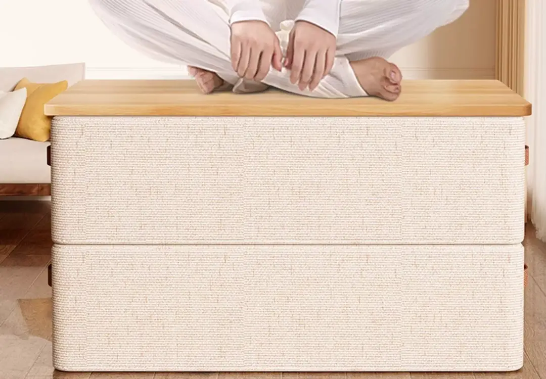 Shoe Storage Organizer, Foldable and Thickened Dust-Proof Tianshan Cotton and Linen Shoe Box for Home Bedroom Under-Bed Shoe Storage — feature 13