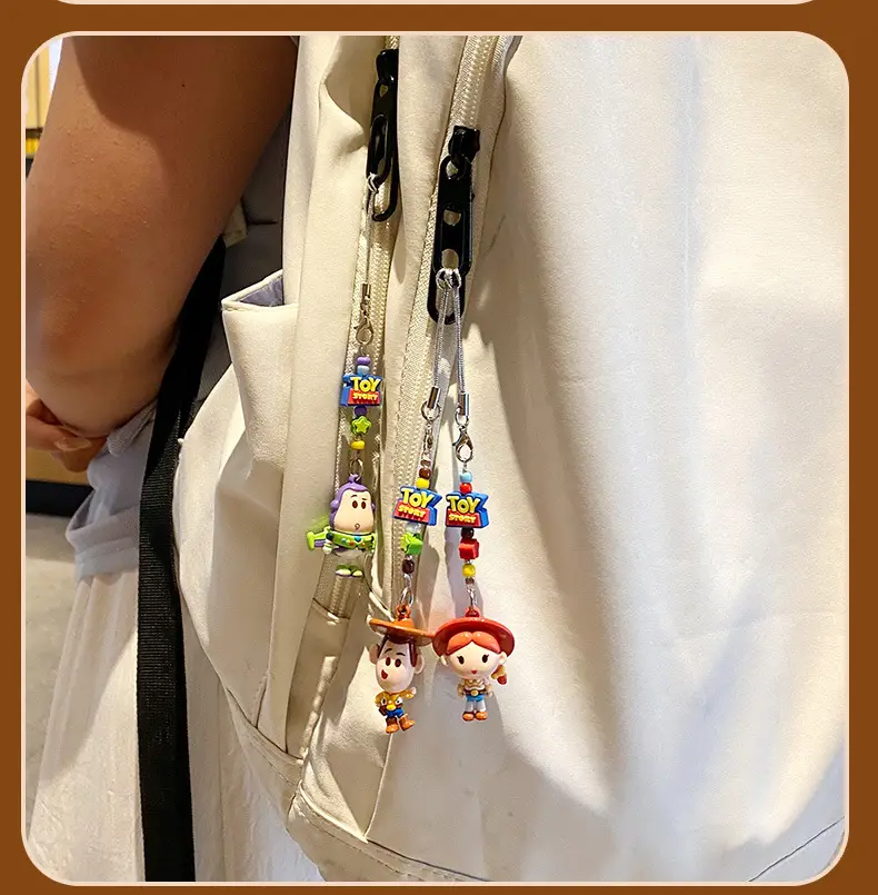 Authentic Toy Story Woody Cute Beaded Keychain, Adorable Buzz Lightyear Couple Phone Chain and Bag Pendant — feature 12