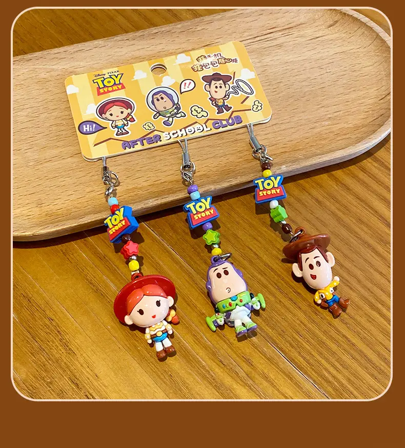 Authentic Toy Story Woody Cute Beaded Keychain, Adorable Buzz Lightyear Couple Phone Chain and Bag Pendant — feature 13