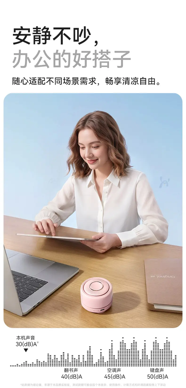 New Product for Distribution: Outdoor Portable Mini Fan, Bladeless Neck Fan, USB Rechargeable Clip-On Fan — feature 14