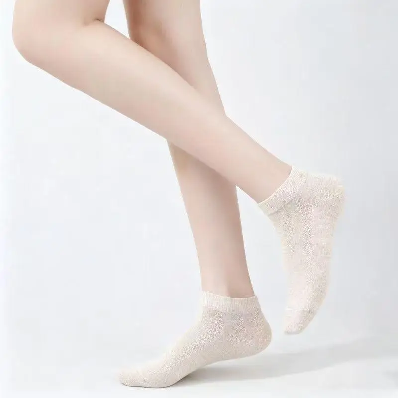 Spring and Summer Hemp Socks for Men and Women, High-Elastic Rubber Band Cuff Mid-Calf Socks, Non-Slip, No-Slip Heel Short Socks, Couple's Matching Long Socks — feature 17
