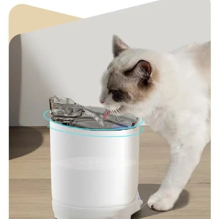 Cross-Border Wireless Charging Cat Water Dispenser with Automatic Circulating Water, No Need to Plug In, Smart Sensor Cat and Dog Drinking Bowl