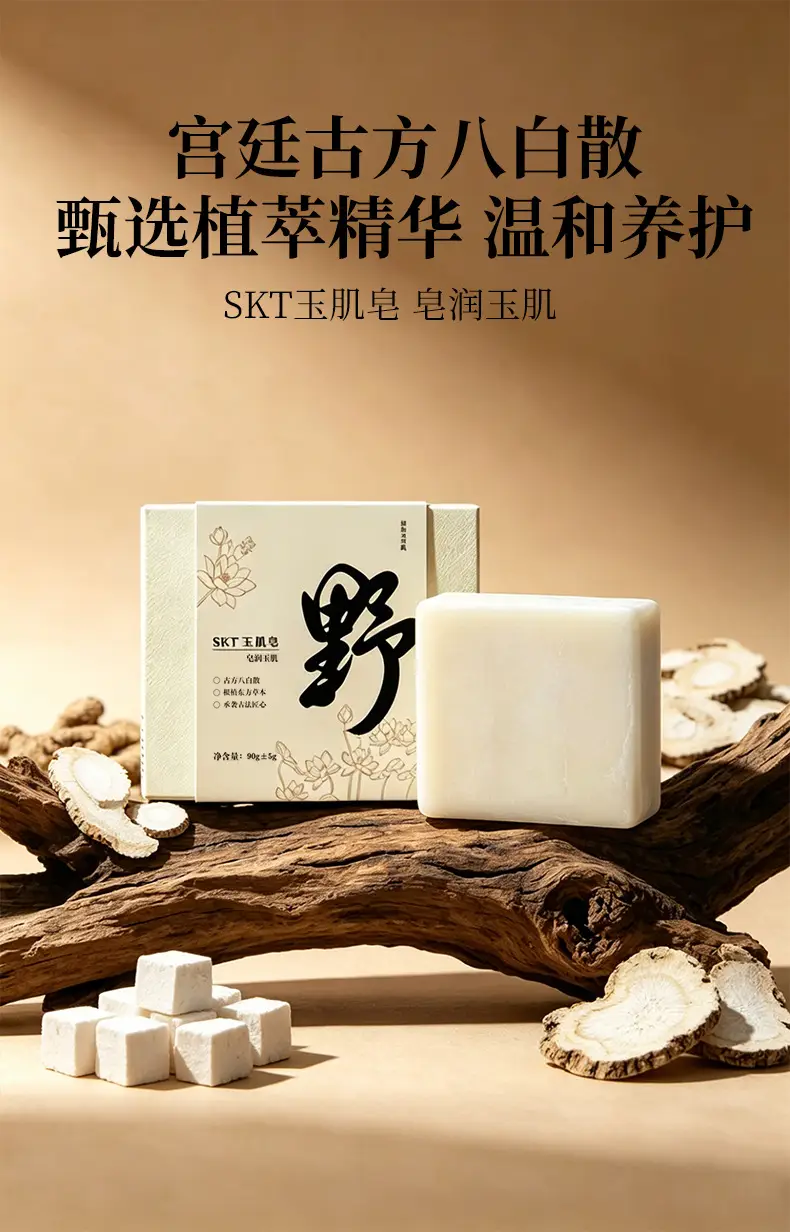 Skt Jade Skin Soap Herbal Ancient Formula Eight White Powder Facial Soap Handmade Cleansing Soap Bath Soap Facial Soap Manufacturer Direct Delivery — feature 6