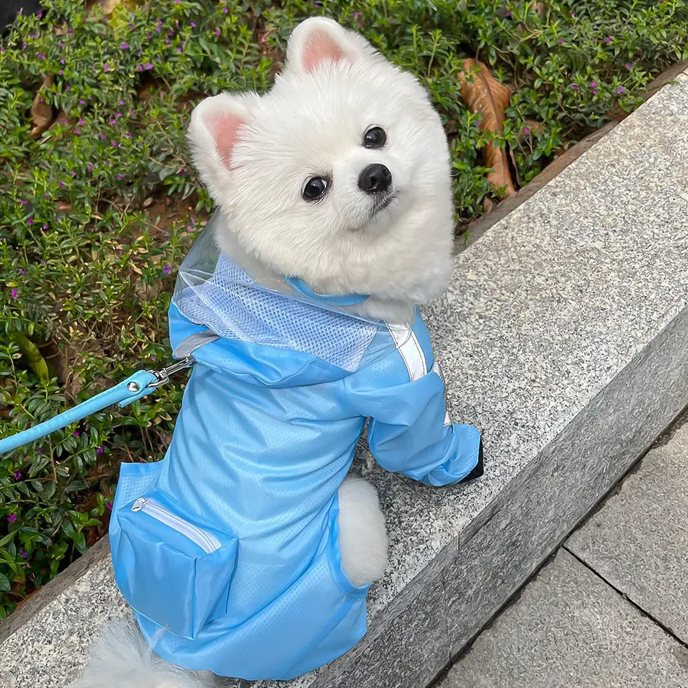 Dog Raincoat with Full Coverage for All Four Legs, Waterproof, for Small Dogs Like Bichon, Teddy, Pomeranian, and Schnauzer — feature 11