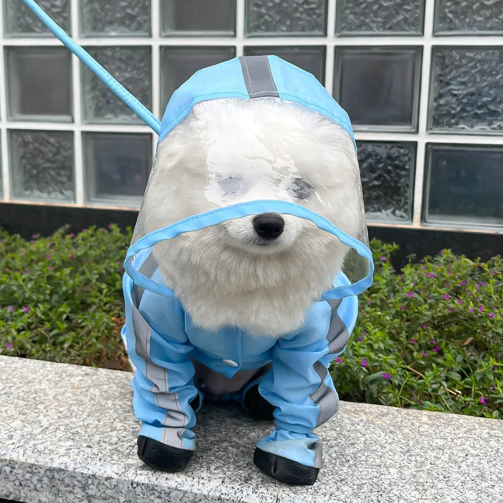 Dog Raincoat with Full Coverage for All Four Legs, Waterproof, for Small Dogs Like Bichon, Teddy, Pomeranian, and Schnauzer — feature 13