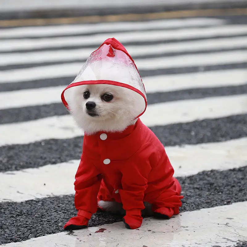 Dog Raincoat with Full Coverage for All Four Legs, Waterproof, for Small Dogs Like Bichon, Teddy, Pomeranian, and Schnauzer — feature 17