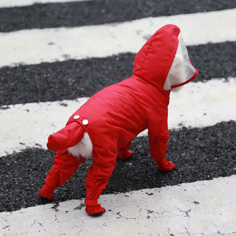 Dog Raincoat with Full Coverage for All Four Legs, Waterproof, for Small Dogs Like Bichon, Teddy, Pomeranian, and Schnauzer — feature 18