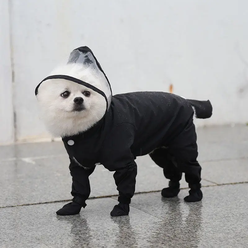 Dog Raincoat with Full Coverage for All Four Legs, Waterproof, for Small Dogs Like Bichon, Teddy, Pomeranian, and Schnauzer — feature 19