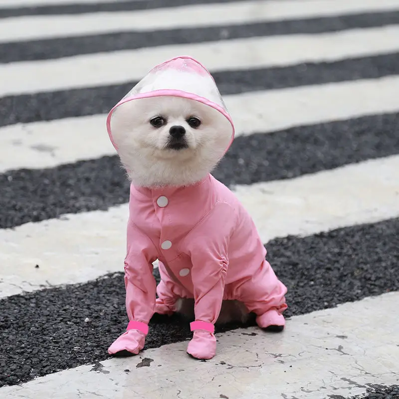 Dog Raincoat with Full Coverage for All Four Legs, Waterproof, for Small Dogs Like Bichon, Teddy, Pomeranian, and Schnauzer — feature 23