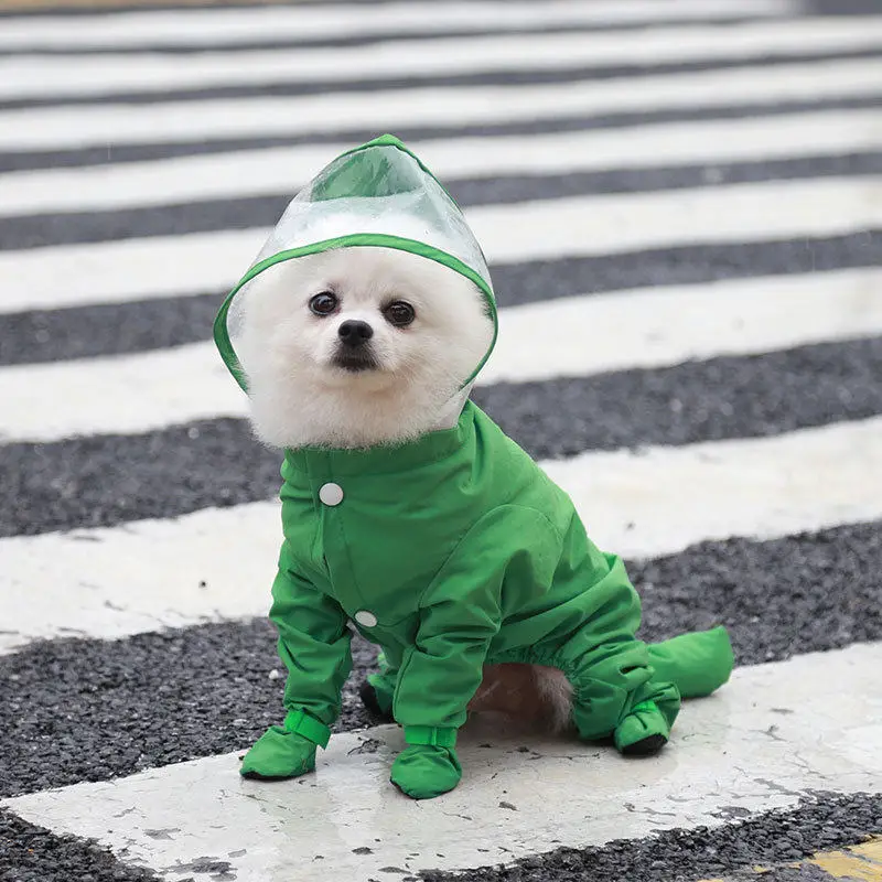 Dog Raincoat with Full Coverage for All Four Legs, Waterproof, for Small Dogs Like Bichon, Teddy, Pomeranian, and Schnauzer — feature 25