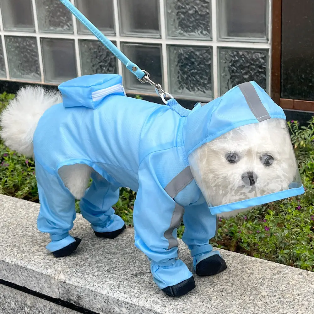 Dog Raincoat with Full Coverage for All Four Legs, Waterproof, for Small Dogs Like Bichon, Teddy, Pomeranian, and Schnauzer — feature 8