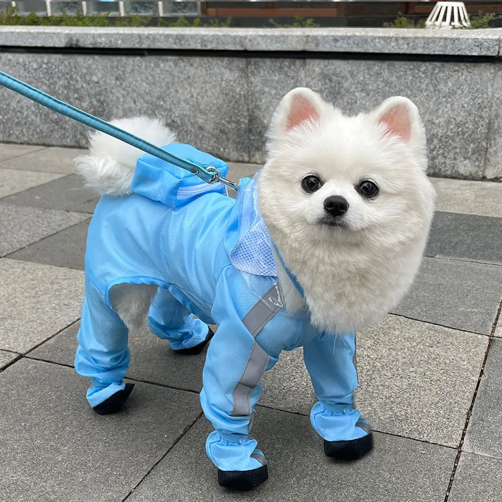 Dog Raincoat with Full Coverage for All Four Legs, Waterproof, for Small Dogs Like Bichon, Teddy, Pomeranian, and Schnauzer — feature 9