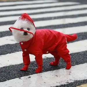 Dog Raincoat with Full Coverage for All Four Legs, Waterproof, for Small Dogs Like Bichon, Teddy, Pomeranian, and Schnauzer