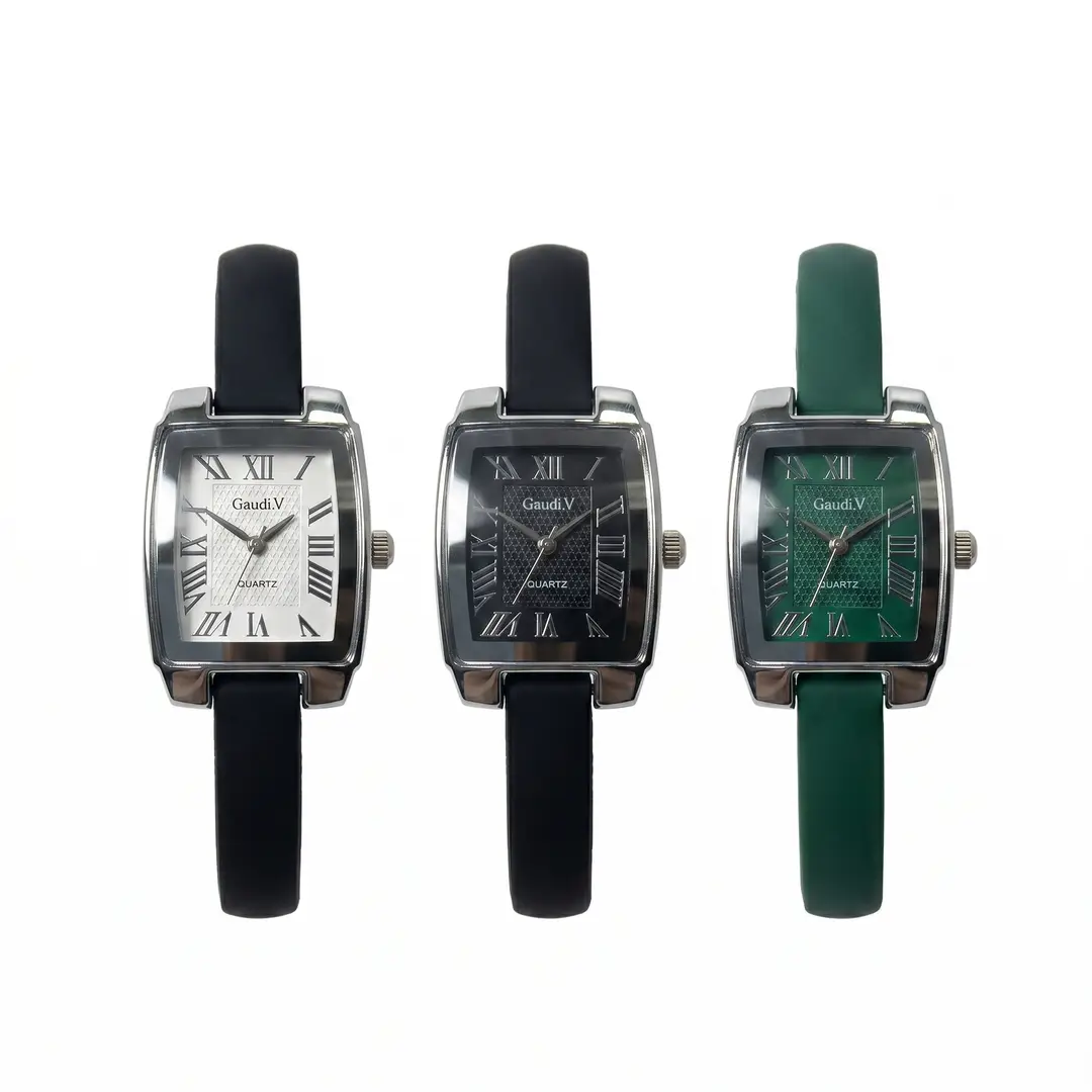 Light Luxury Retro Small Square Watch for Women, Leather Strap Quartz Watch, Fashionable and Versatile, Breathable and Non-Stuffy Wristwatch — feature 4