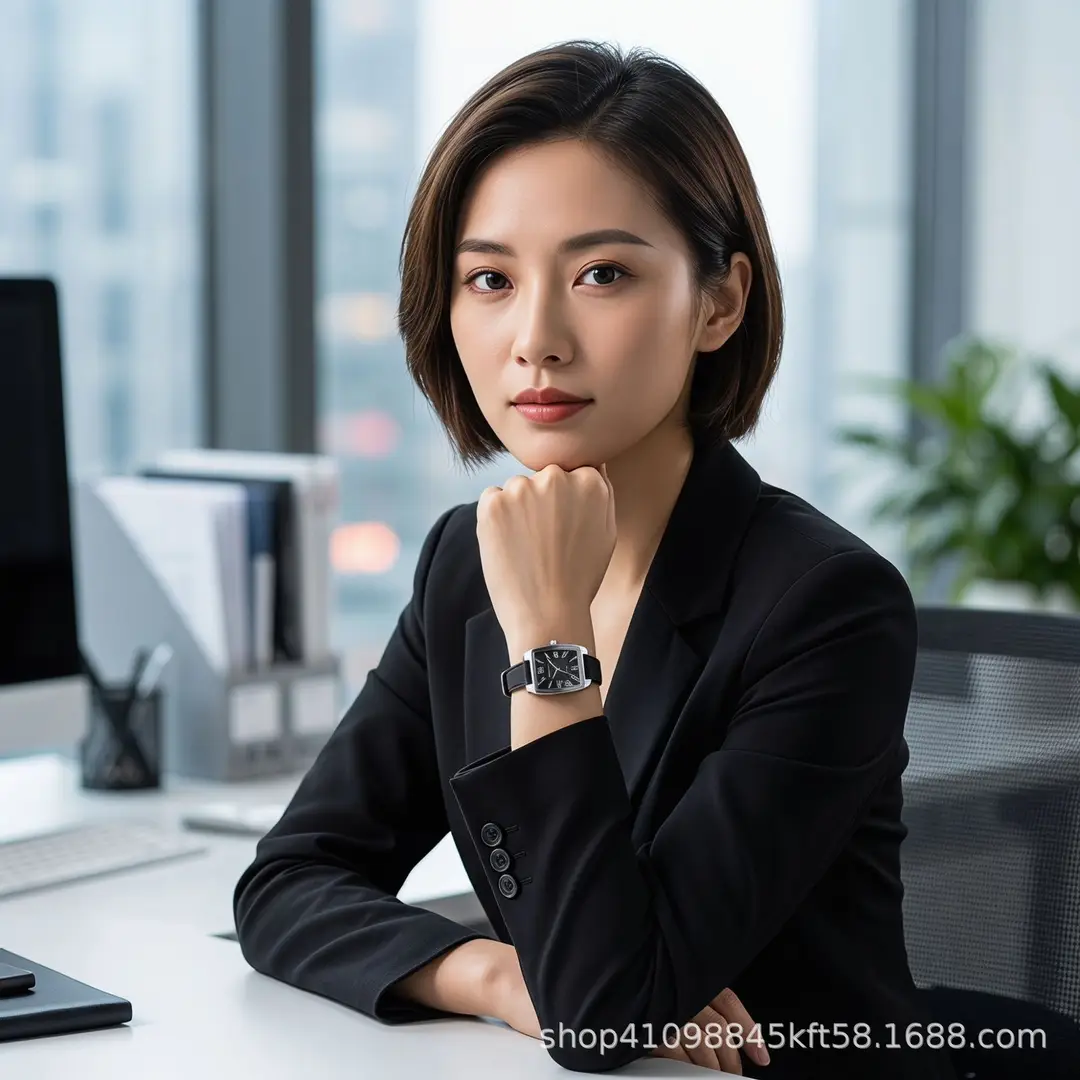 Light Luxury Retro Small Square Watch for Women, Leather Strap Quartz Watch, Fashionable and Versatile, Breathable and Non-Stuffy Wristwatch — feature 5