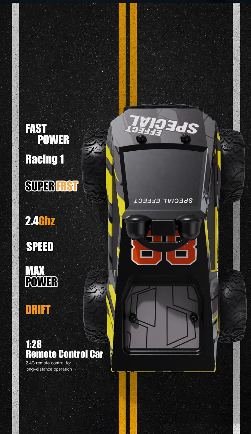 Cross-Border Hot-Selling 2.4g Remote Control Car with Aerial Photography, 1:28 Scale, App-Controlled High-Speed Drifting Off-Road Toy Climbing Car — feature 2