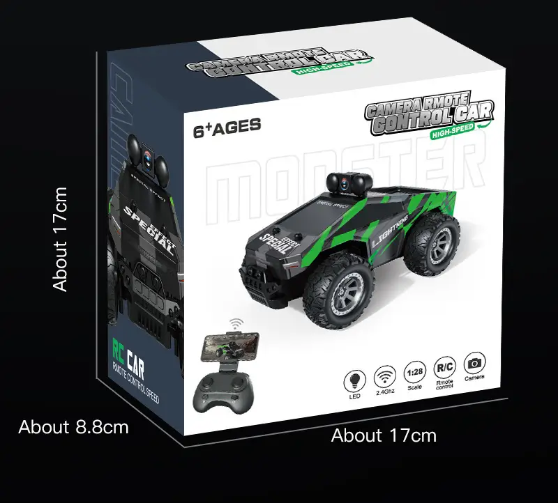 Cross-Border Hot-Selling 2.4g Remote Control Car with Aerial Photography, 1:28 Scale, App-Controlled High-Speed Drifting Off-Road Toy Climbing Car — feature 20