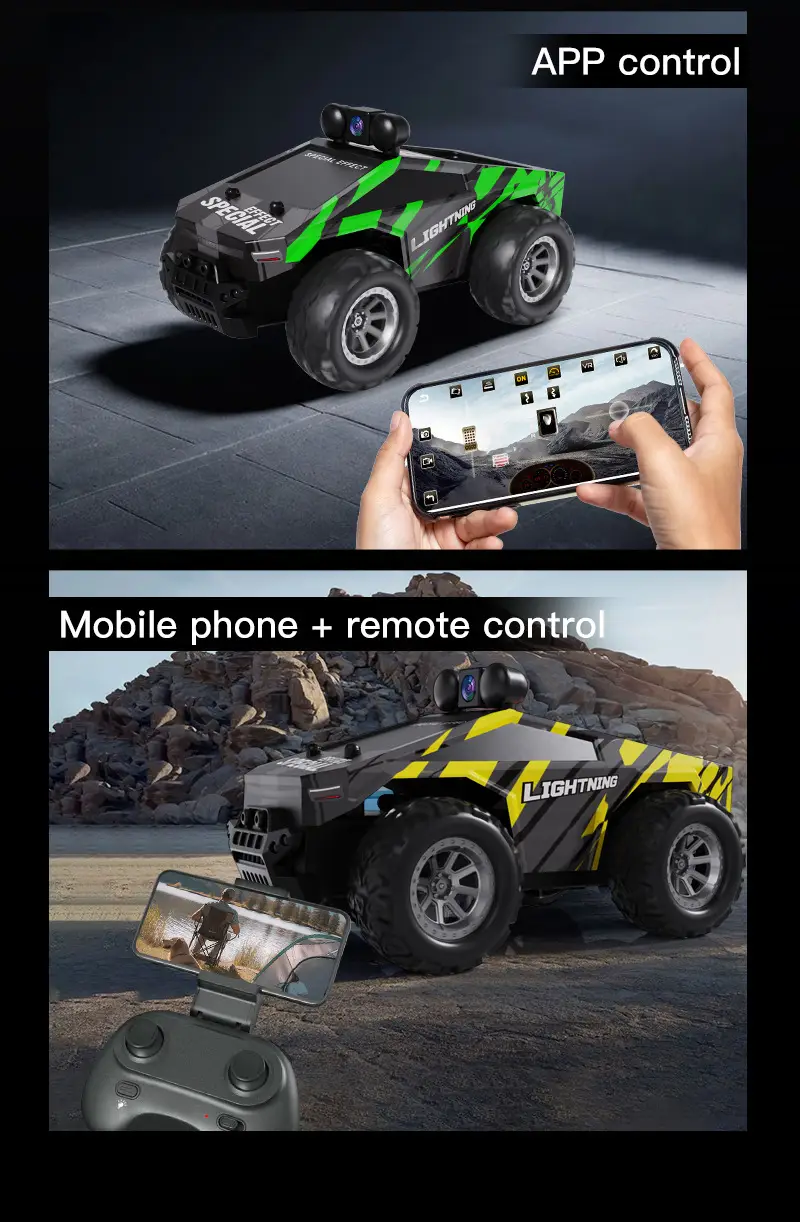 Cross-Border Hot-Selling 2.4g Remote Control Car with Aerial Photography, 1:28 Scale, App-Controlled High-Speed Drifting Off-Road Toy Climbing Car — feature 7