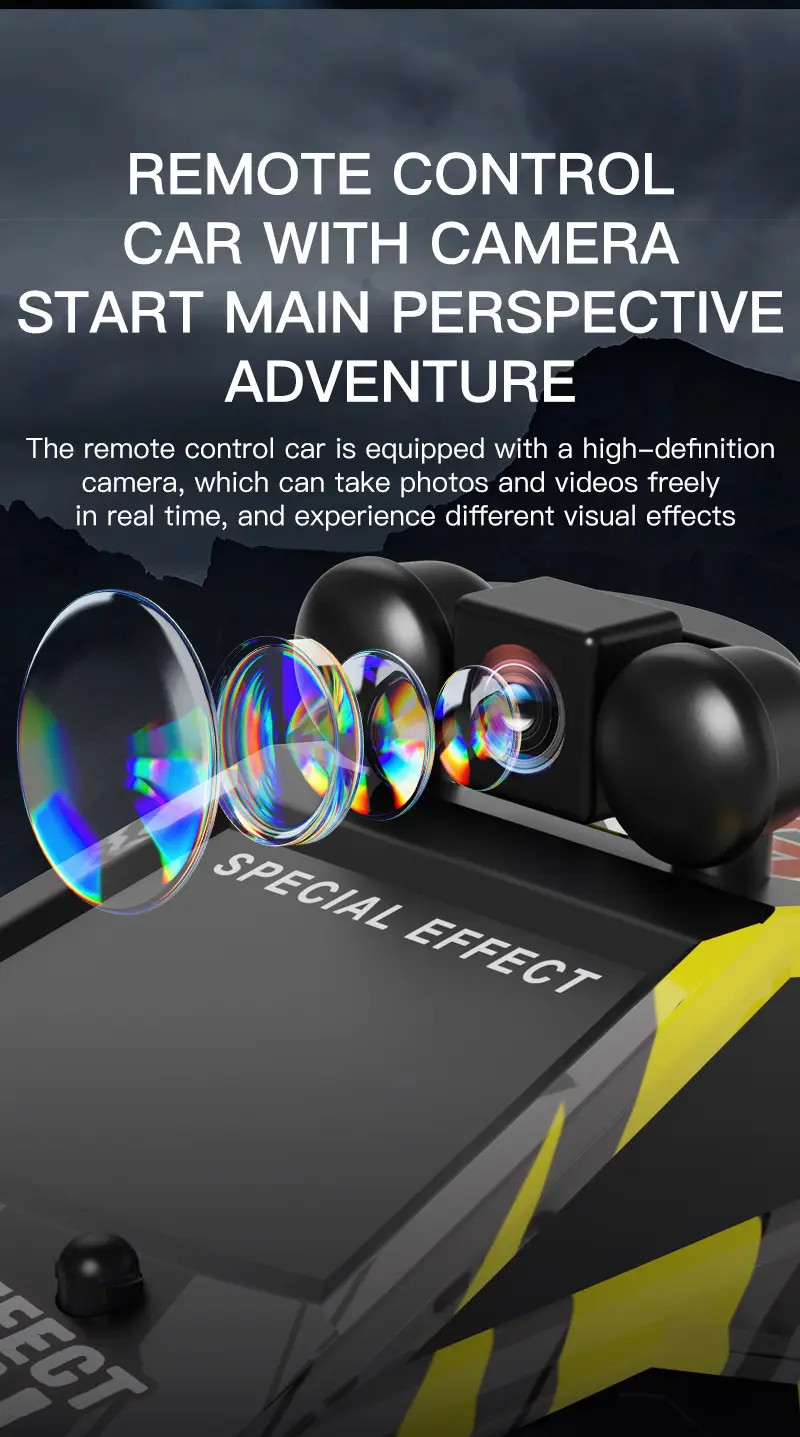 Cross-Border Hot-Selling 2.4g Remote Control Car with Aerial Photography, 1:28 Scale, App-Controlled High-Speed Drifting Off-Road Toy Climbing Car — feature 9