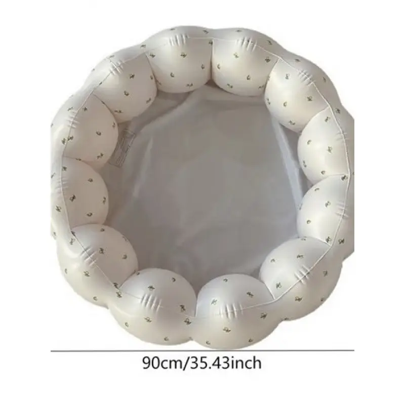 Ins-Style Petal-Shaped Pvc Thickened Inflatable Swimming Pool for Children, Foldable Round Bath Tub for Home Use