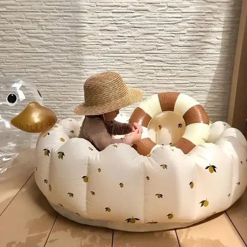 Ins-Style Petal-Shaped Pvc Thickened Inflatable Swimming Pool for Children, Foldable Round Bath Tub for Home Use — feature 7