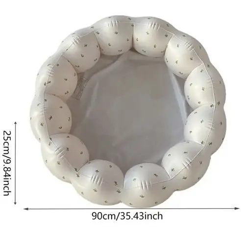 Ins-Style Petal-Shaped Pvc Thickened Inflatable Swimming Pool for Children, Foldable Round Bath Tub for Home Use — feature 8