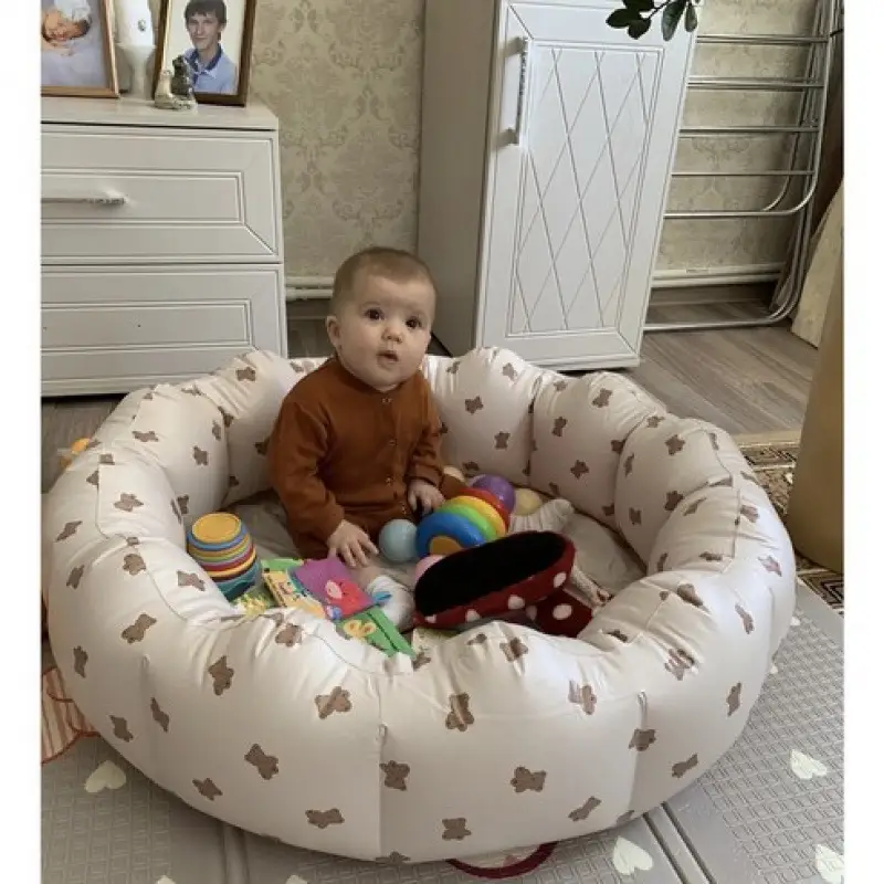 Ins-Style Petal-Shaped Pvc Thickened Inflatable Swimming Pool for Children, Foldable Round Bath Tub for Home Use