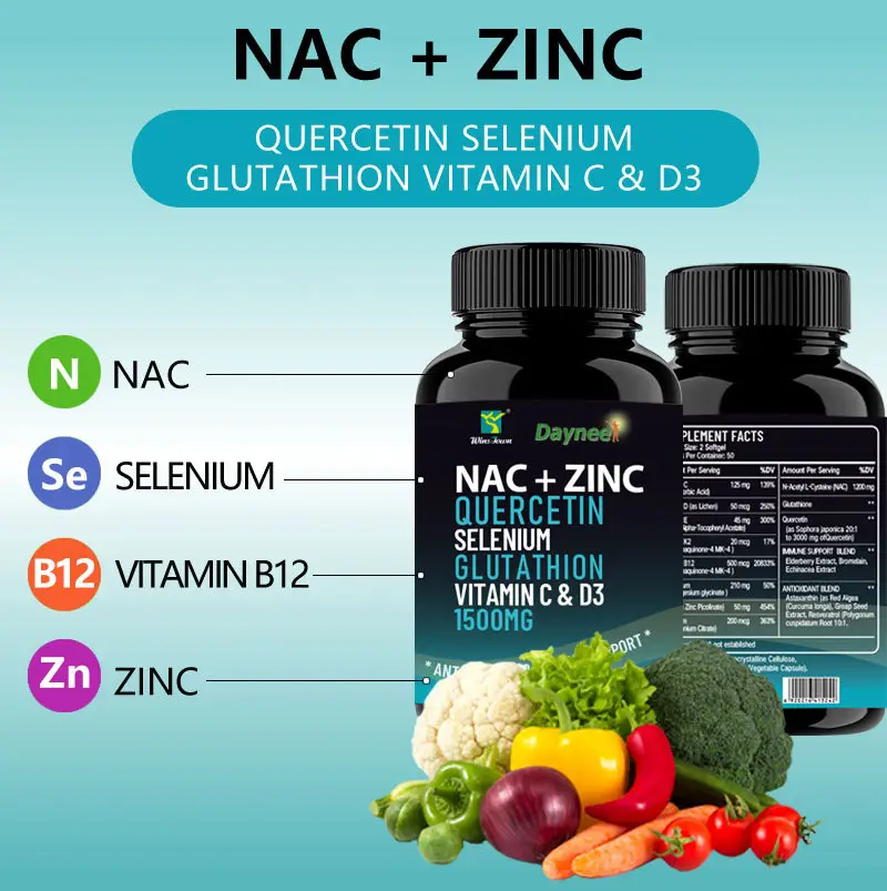 Nac Zin Magnesium Selenium Soft Capsules Zinc Magnesium Selenium Supplement - Image 2