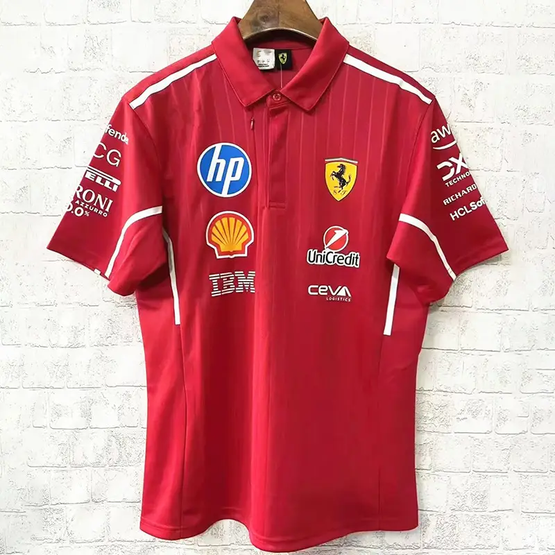 New F1 Racing Suit Ferrari Mercedes-Benz Mclaren Short-Sleeved T-Shirt Polo Team