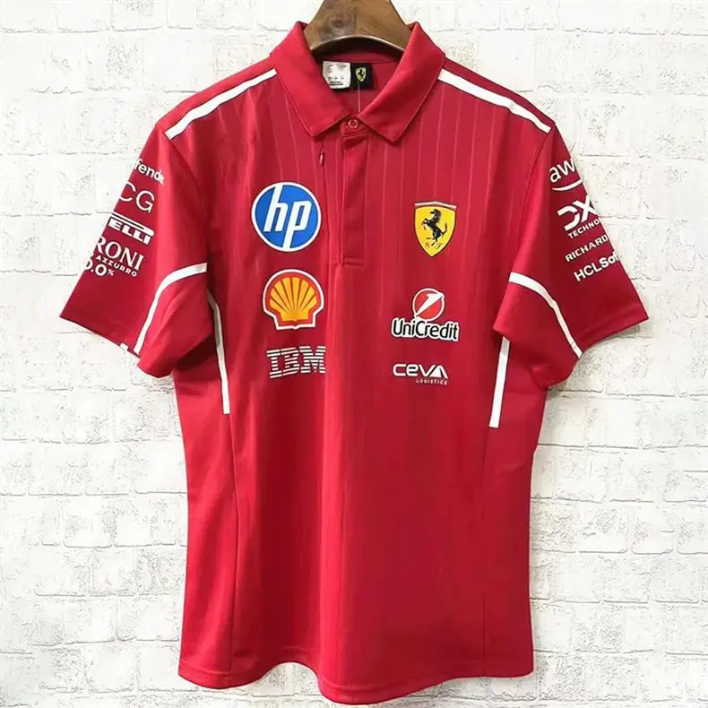New F1 Racing Suit Ferrari Mercedes-Benz Mclaren Short-Sleeved T-Shirt Polo Team — feature 6