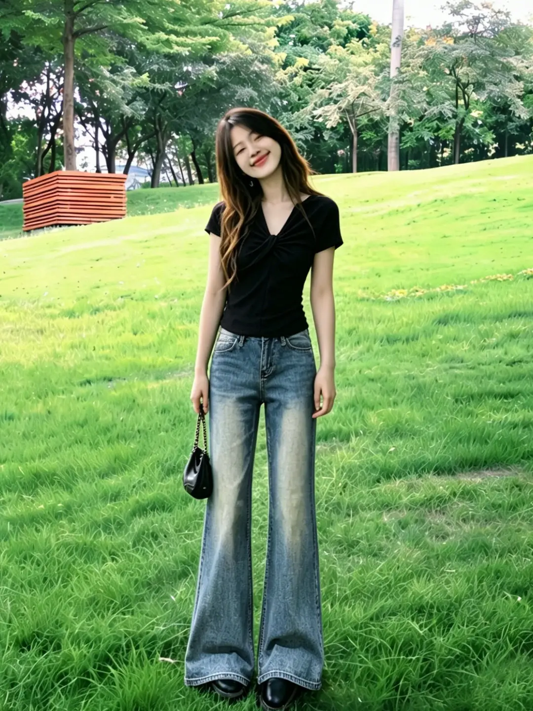 Black French-Style Off-Shoulder Crop Top for Women, Summer V-Neck Slim-Fit T-Shirt, Unique Short-Sleeve Design Women's T-Shirt — feature 6
