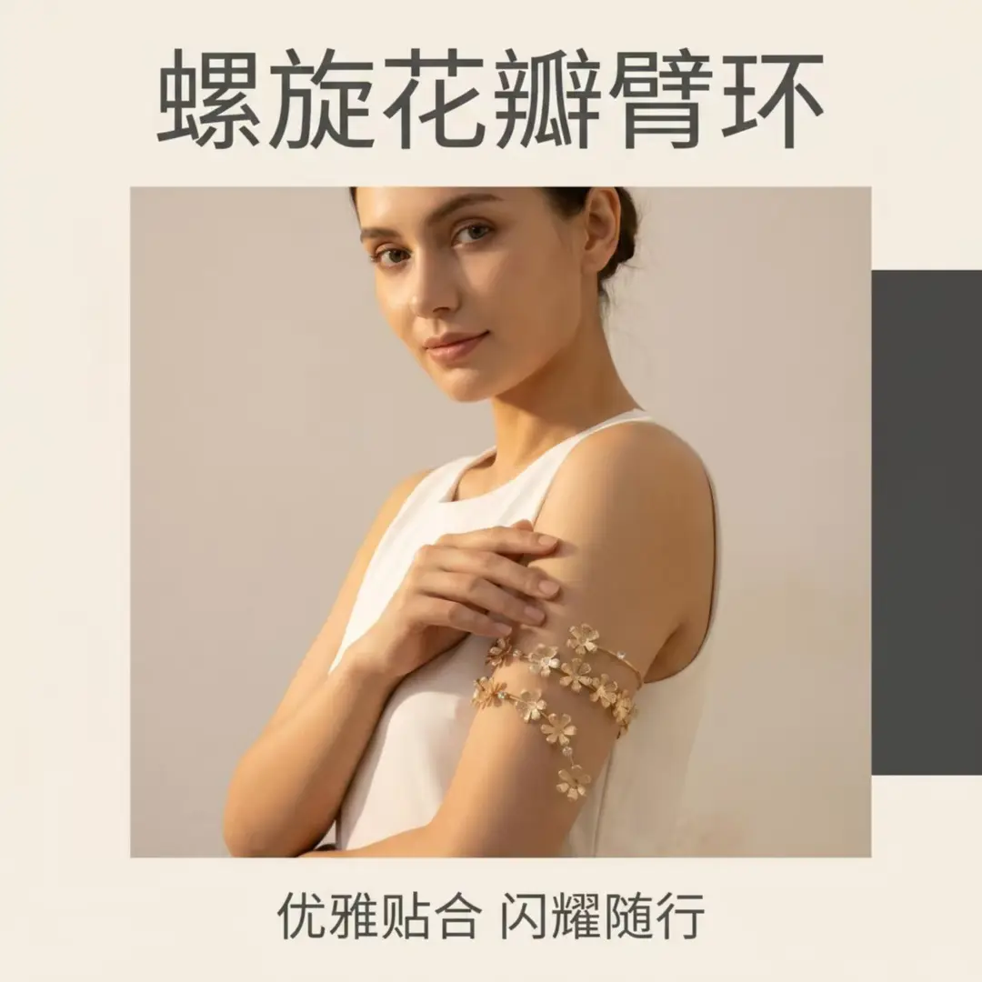 French Retro Gold Flower Open Arm Bracelet with Niche Design and Diamond Inlay, Women's Jewelry Accessories Wholesale — feature 7