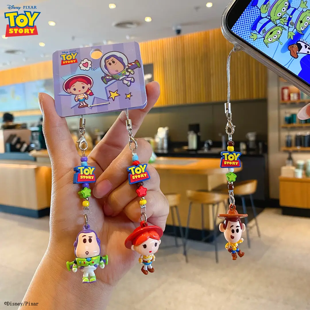 Authentic Toy Story Series Beaded Cute Keychain Pendant Creative Exquisite Bag Decoration Student Gift